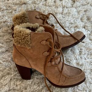 Analise Ugg chestnut brown heeled boots